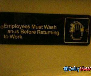 Employees Must Wash funny picture