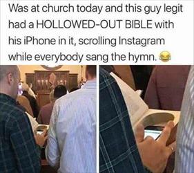 entertained at church