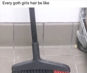 every goth girls hair