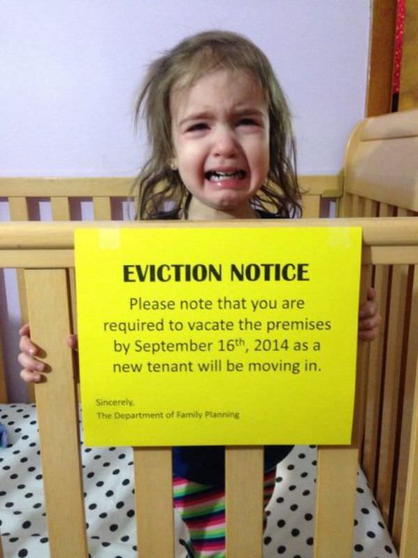 Crib Eviction Notice