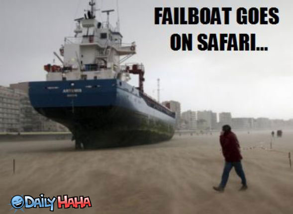 Failboat on Safari