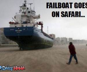 Failboat on Safari