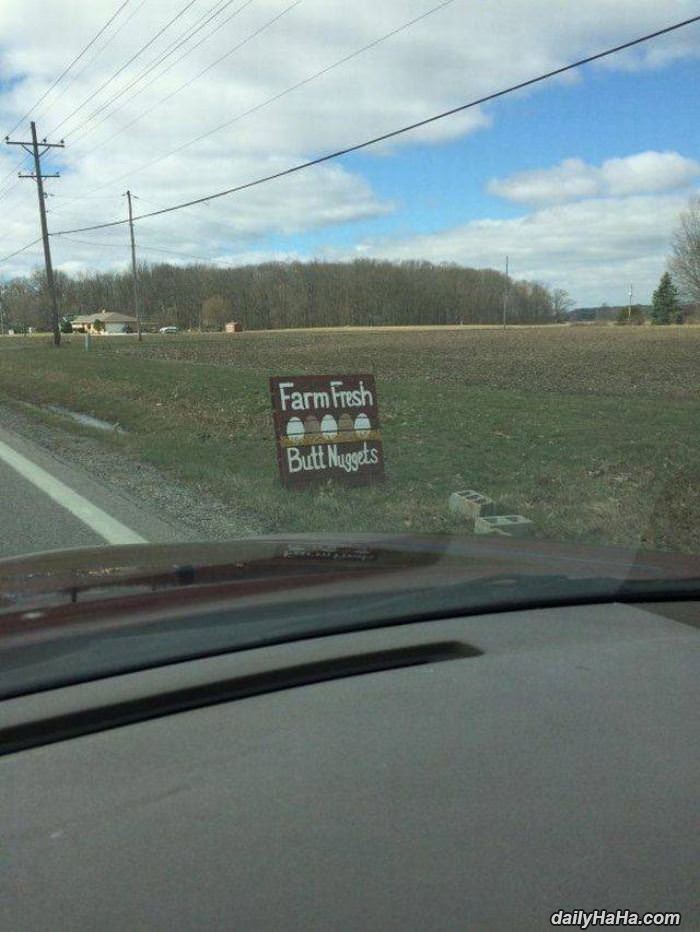 farm fresh butt nuggets funny picture