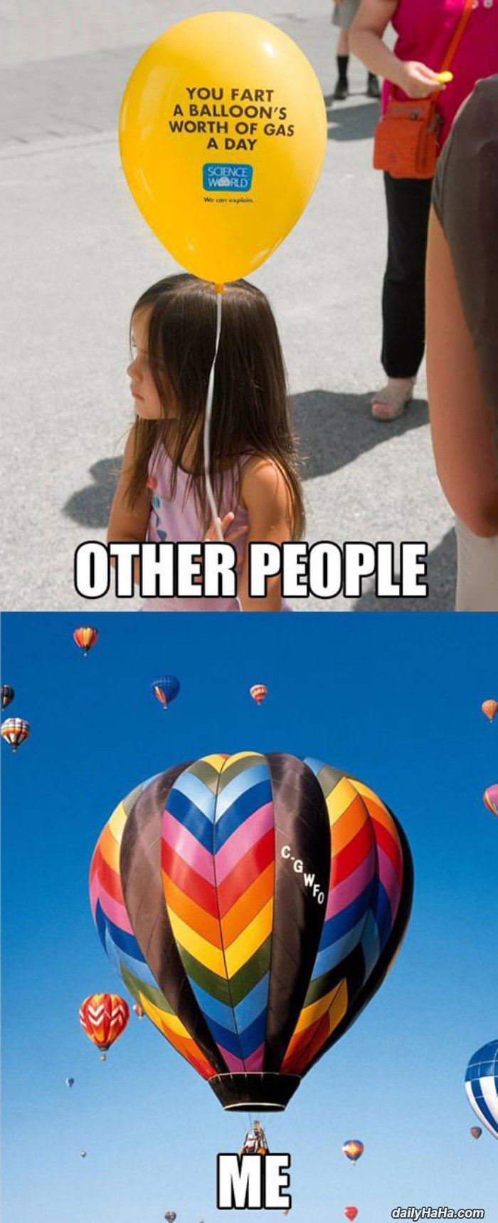 fart a balloon of gas funny picture