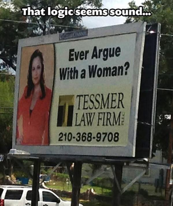 Female Lawyer Billboard funny picture