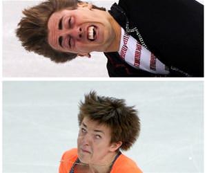figure skater faces funny picture