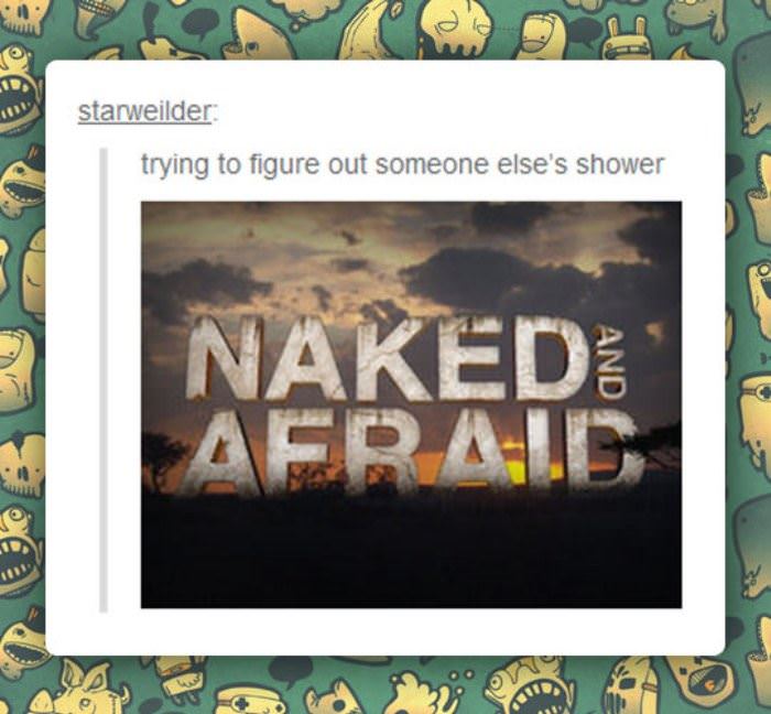 figuring out someone elses shower funny picture