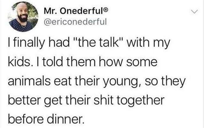 finally had that talk