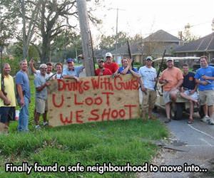 finally a safe neighborhood funny picture