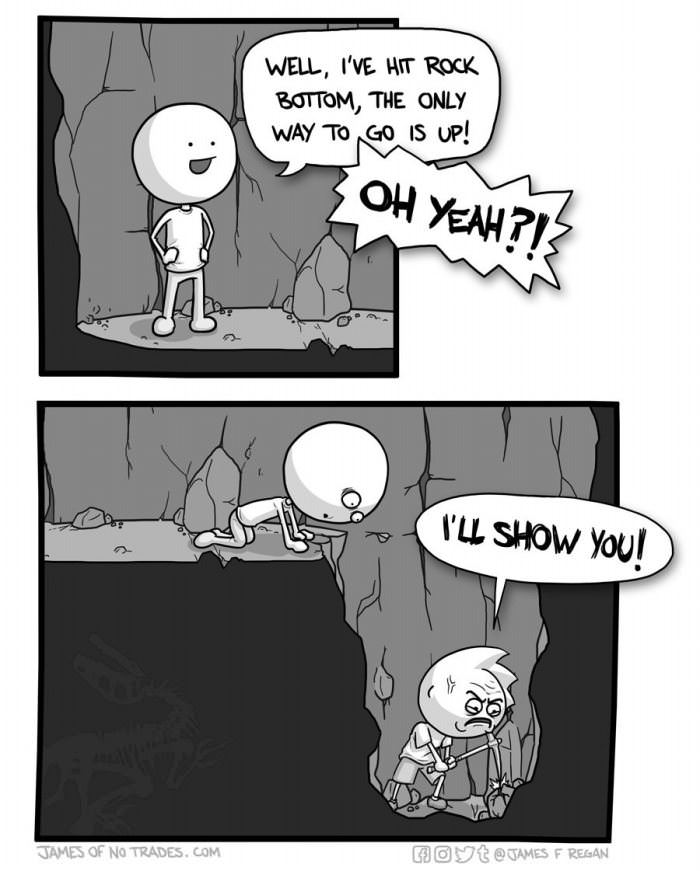 finally hit rock bottom funny picture