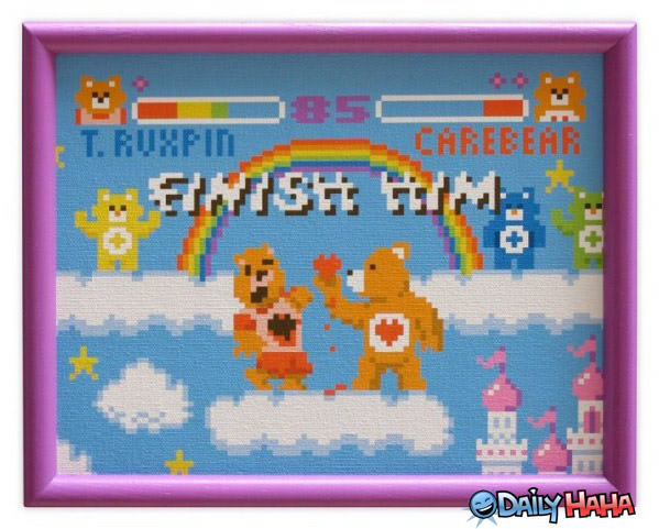 Finish Him Care Bears funny picture