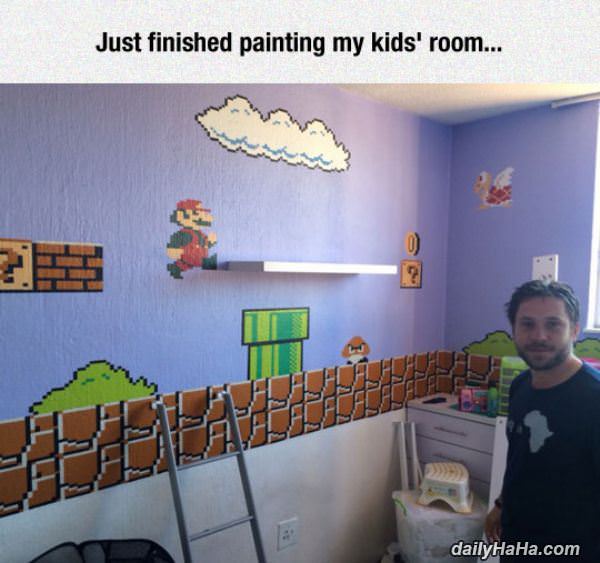 finished painting funny picture