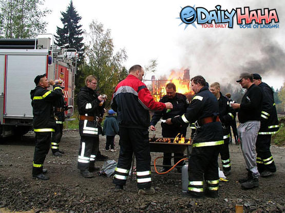 Fireman Barbeque Picture