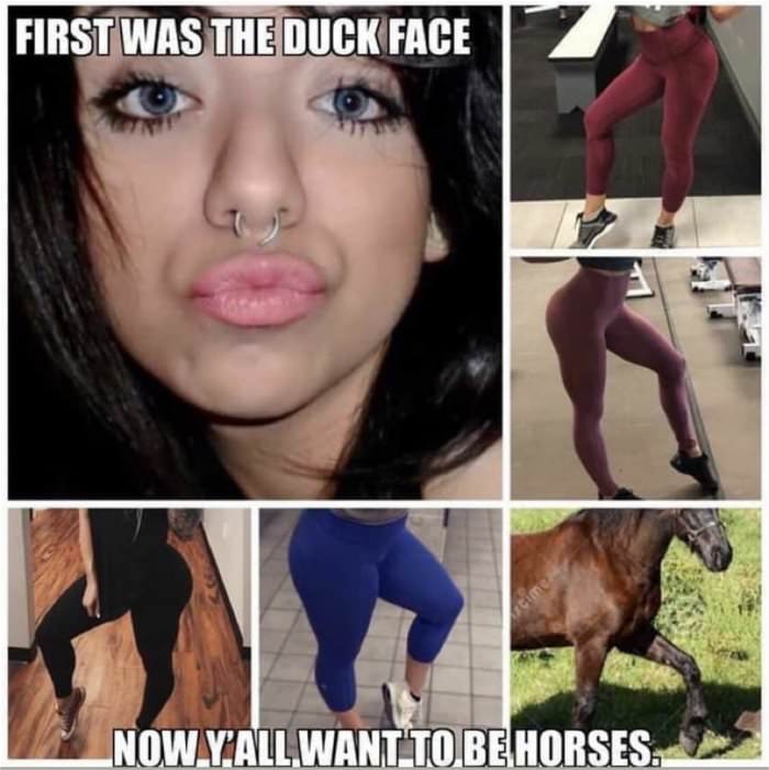 first it was duck face