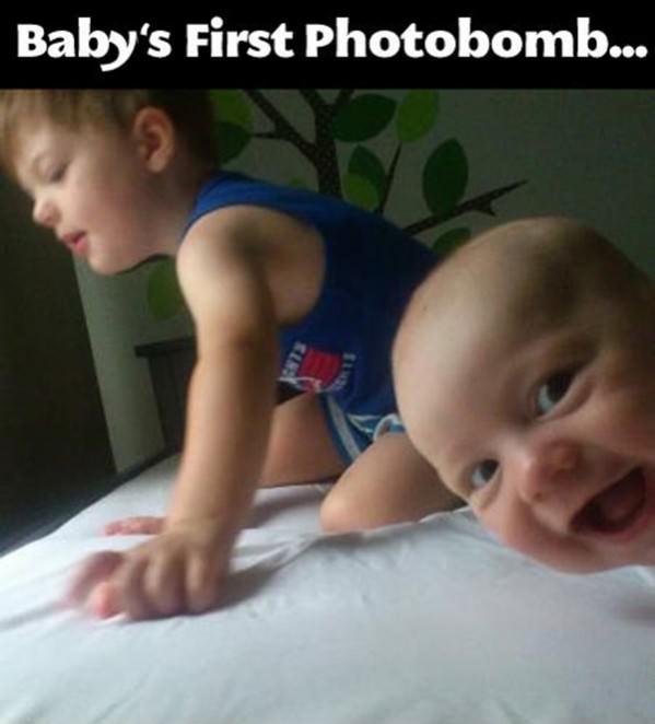 Babys First Photobomb funny picture