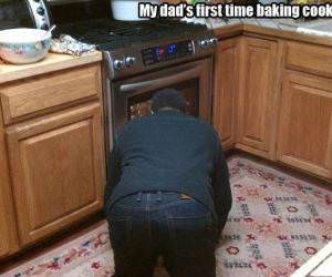 His First Time Baking funny picture