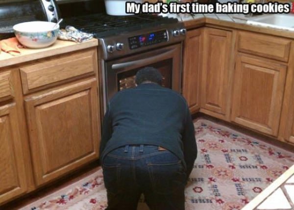 His First Time Baking funny picture