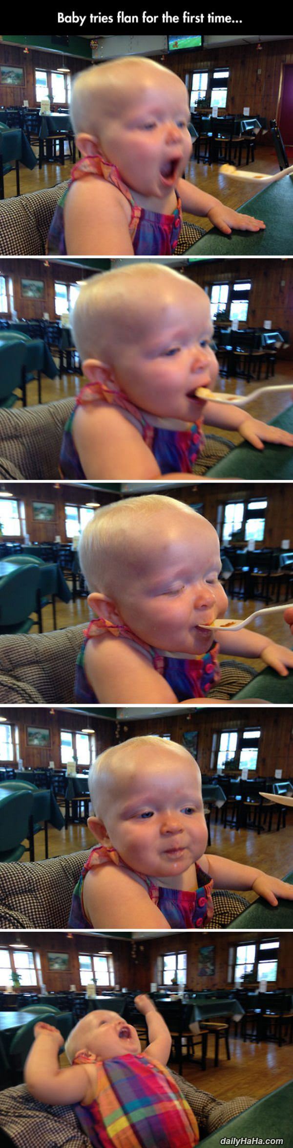 flan for the first time funny picture