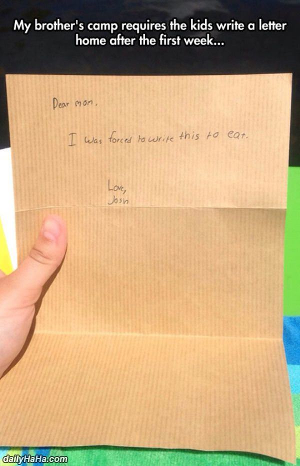 forced to write a letter funny picture