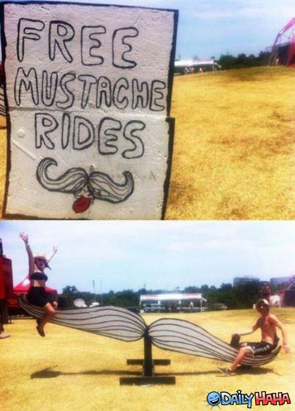 Mustache Rides funny picture