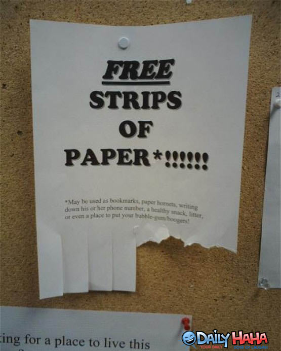 Free paper strips