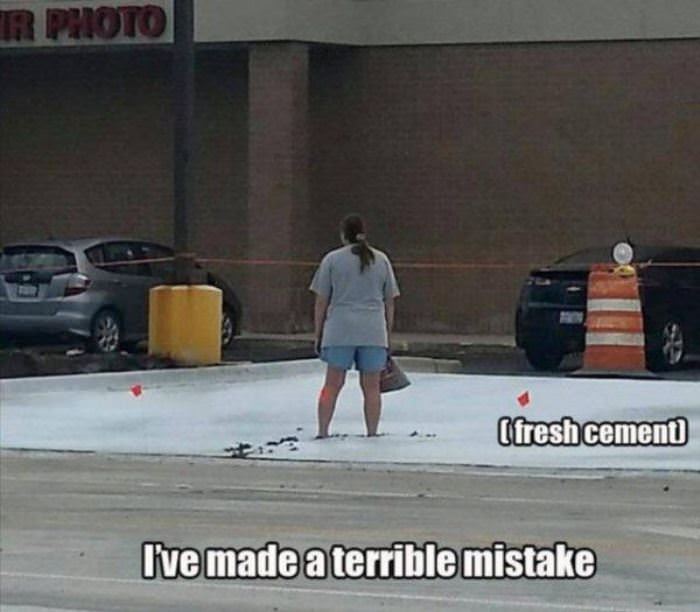 fresh cement funny picture