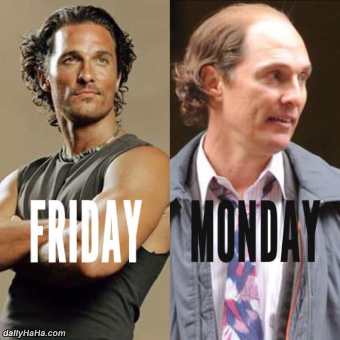 friday vs monday funny picture
