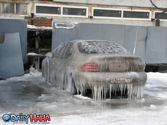 Frozen Ice Car