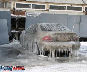 Frozen Ice Car