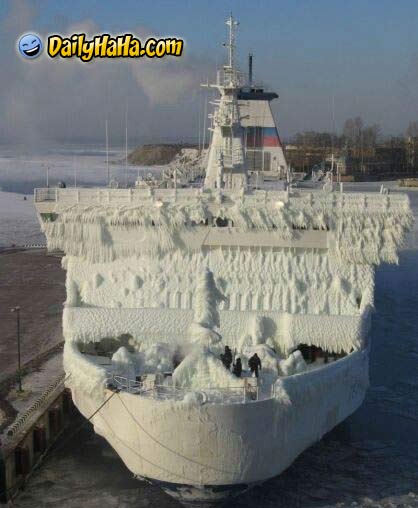 Frozen ship