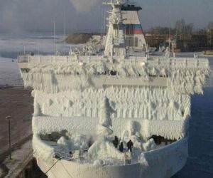Frozen ship