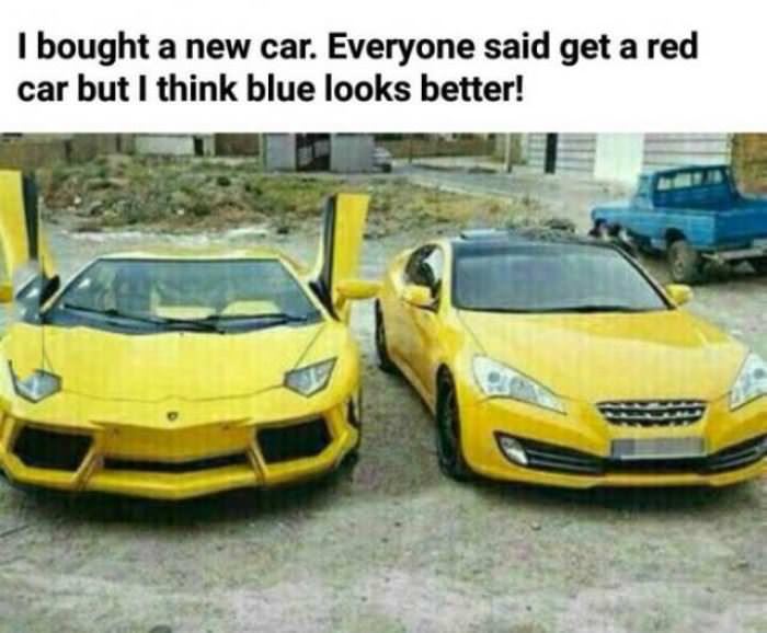 get a red one they said funny picture