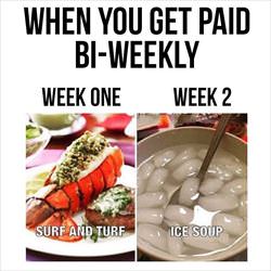 getting paid bi weekly