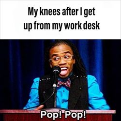 getting up from the desk