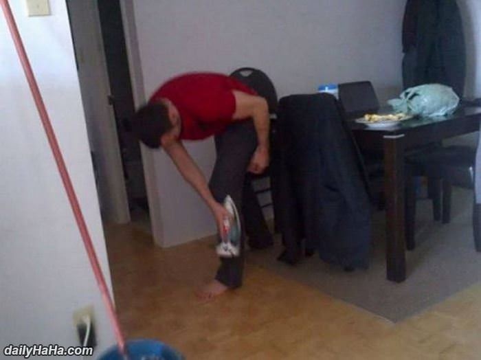 getting the wrinkles out like a man funny picture