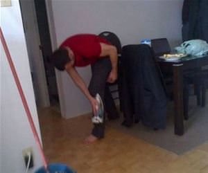 getting the wrinkles out like a man funny picture