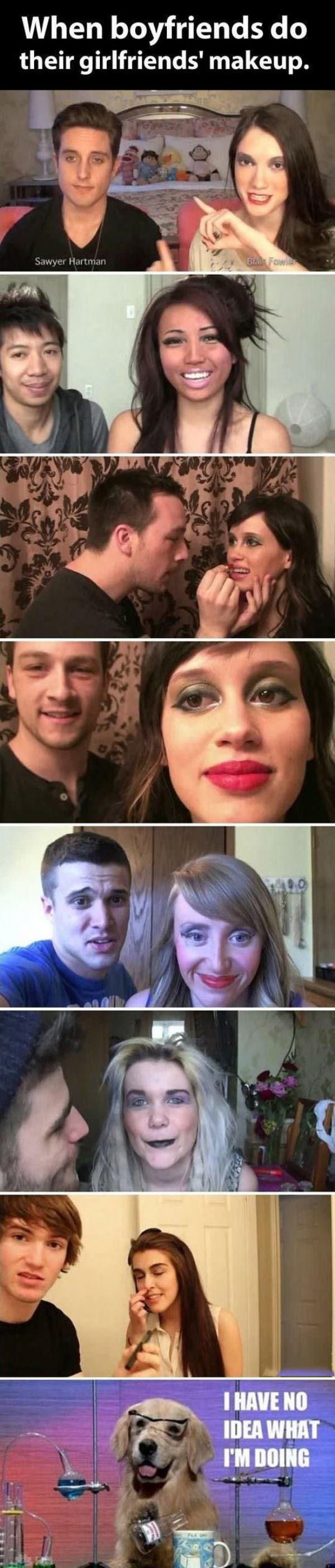 He Did the Girlfriends Makeup funny picture