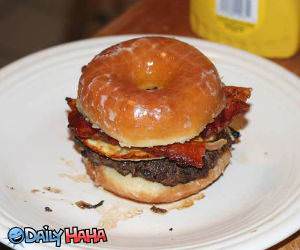 Glazed donut bacon burger