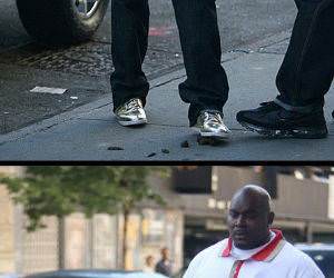 Golden Sneakers Dog Crap