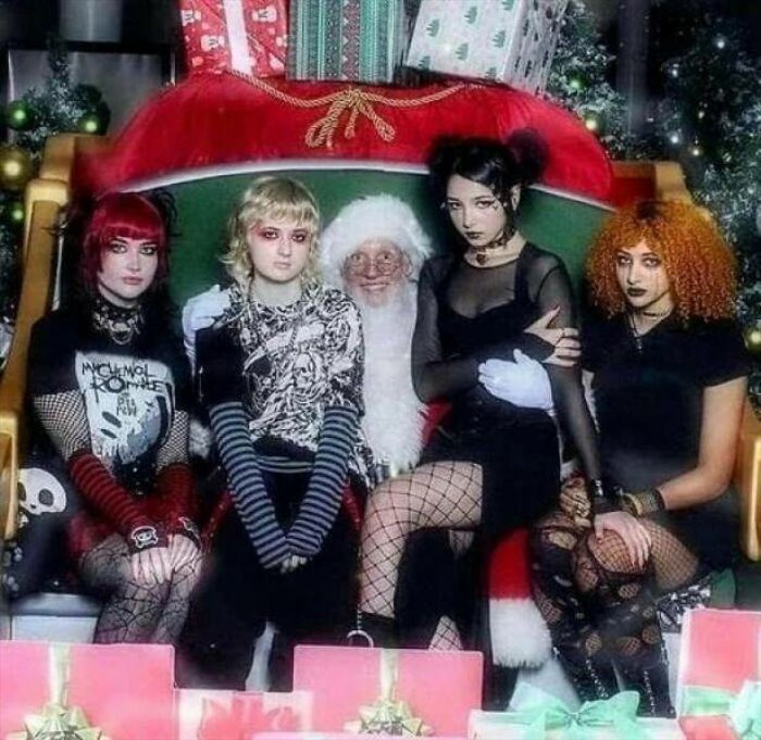 goth party with santa