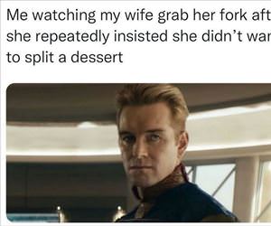 grab her fork
