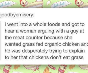 grass fed organic chicken funny picture