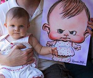 Pouting baby Caricature