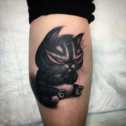 grumpy tattoo cat