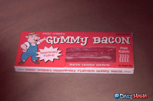 Gummy Bacon Funny Picture