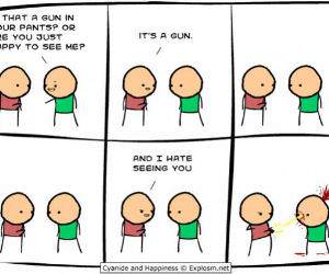 Gun in your pants Funny Pic