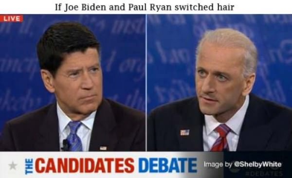 Joe Biden and Paul Ryan Hair Switch
