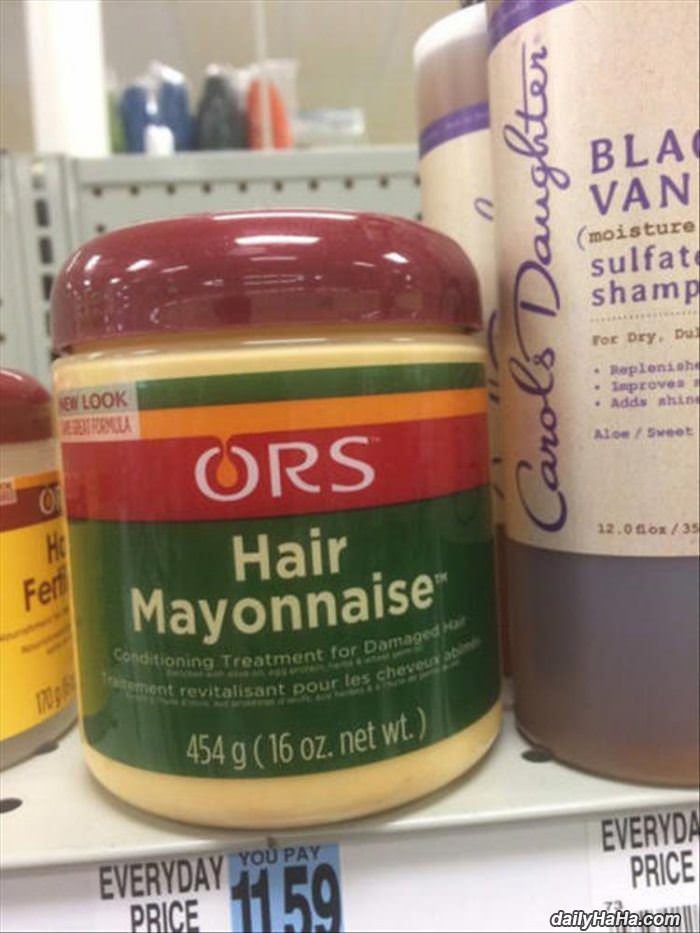 hair mayonnaise funny picture