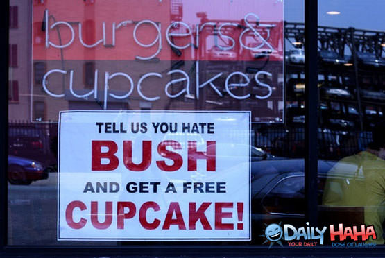 Free cupcake for Bush Haters