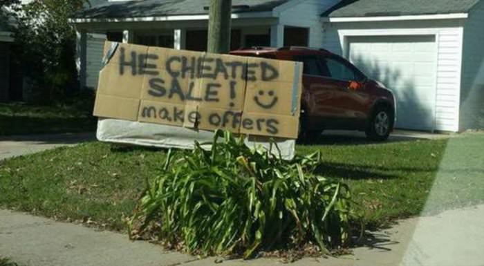 he cheated sale